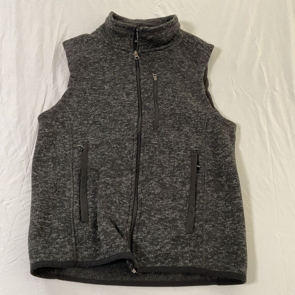 Beverly Hills Polo Club Men’s Gray Sleeveless Full Zip Vest Size Small
